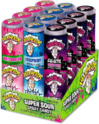 WARHEADS - Super Sour Candy Spray - Blue Raspberry, Green Apple and Watermelon Flavors - 0.68 oz. Bottles - 12 Pack