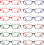 Eyekepper 12 Pack Reading Glasses Small Polka Dots Readers for Women +2.25