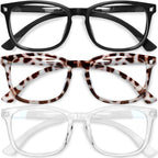 Gaoye Stylish Blue Light Glasses for Woman - Computer Glasses for Blue Light Blocking - Lightweight Frames - 3 pack
