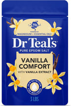 Dr Teal's Epsom Salt Magnesium Soak, Vanilla Comfort, 3 lbs