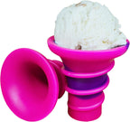 Ice Cream Cone Reusable Flexible Perfect For Kids and Adults, Full Size, Ideal Gift, Change Color With Ice Touch, BPA Free - Pink Purple