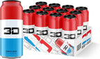 3D Energy Liberty Pop | Sugar Free Energy Drink | Pre Workout Energy | 200mg Caffeine with Taurine and L-Carnitine | 16 Fluid Ounce | 12 Pack | Red, White and Blue