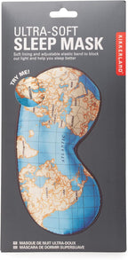 Kikkerland Maps Ultra Soft Sleep Mask - Assorted