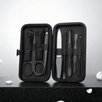 9PCS Nail Clippers and Tweezers Set, Professional Stainless Steel Manicure & Pedicure Kit with Portable Leather Travel Case for Men & Women