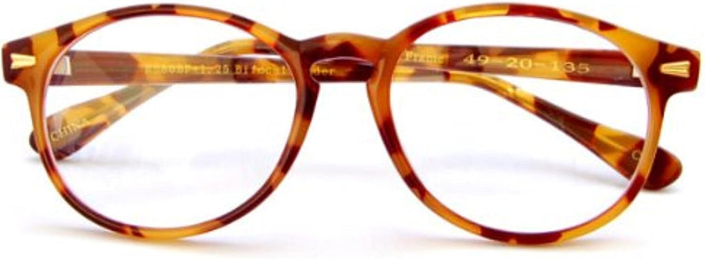 IB The Actor BIFOCAL Unisex Round Reading Glasses, Readers for Men and Women, Light Brown Tortoise +1.75