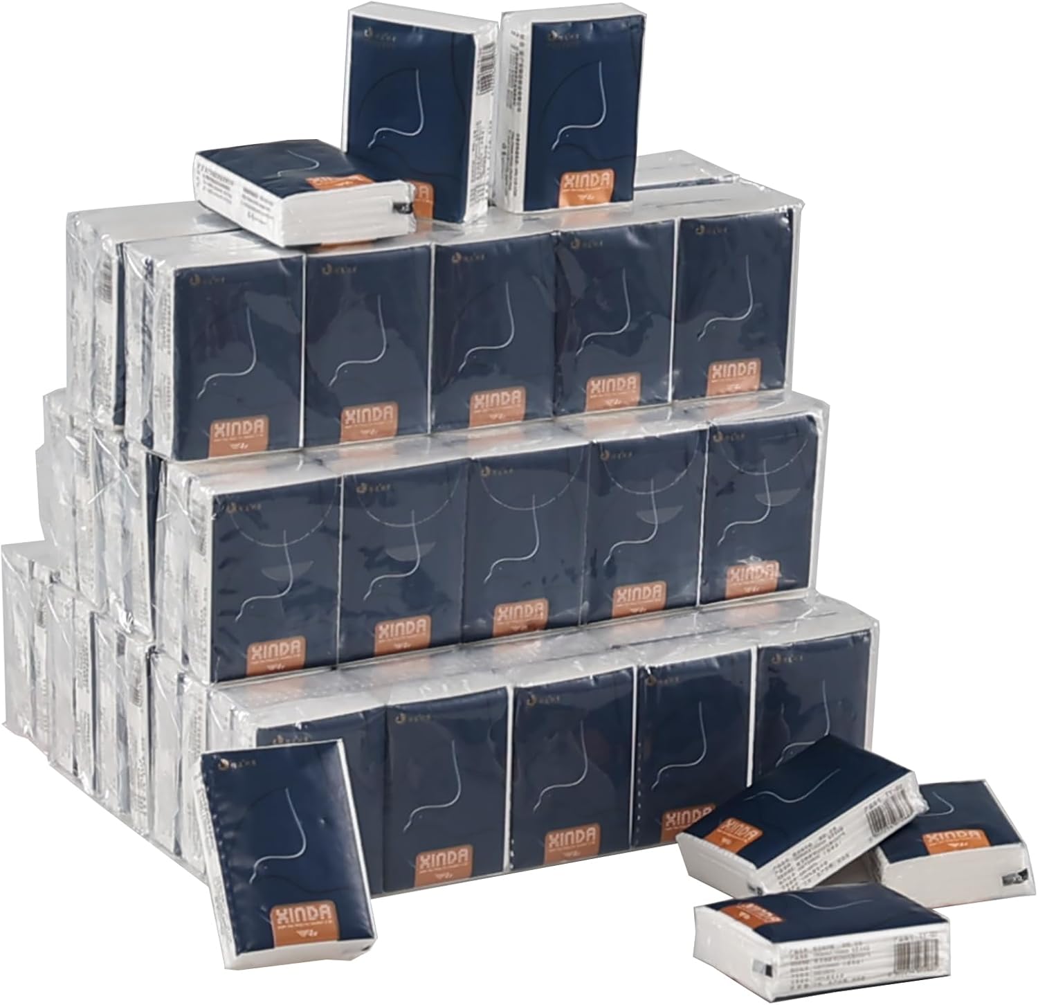 100 Packs Pocket Facial Tissues, 4 Ply Mini Tissue Packs Travel Size