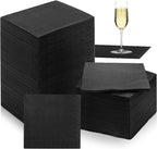 1000 Pack Black Cocktail Napkins, 2-Ply 5 x 5 Inch Disposable Beverage & Dinner Paper Napkins Bulk, Elegant Party Napkins for Wedding, Bar, Birthday, Restaurant & Holiday Events
