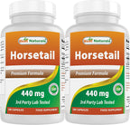 Best Naturals Horsetail 440 mg 180 Capsules (180 Count (Pack of 2))