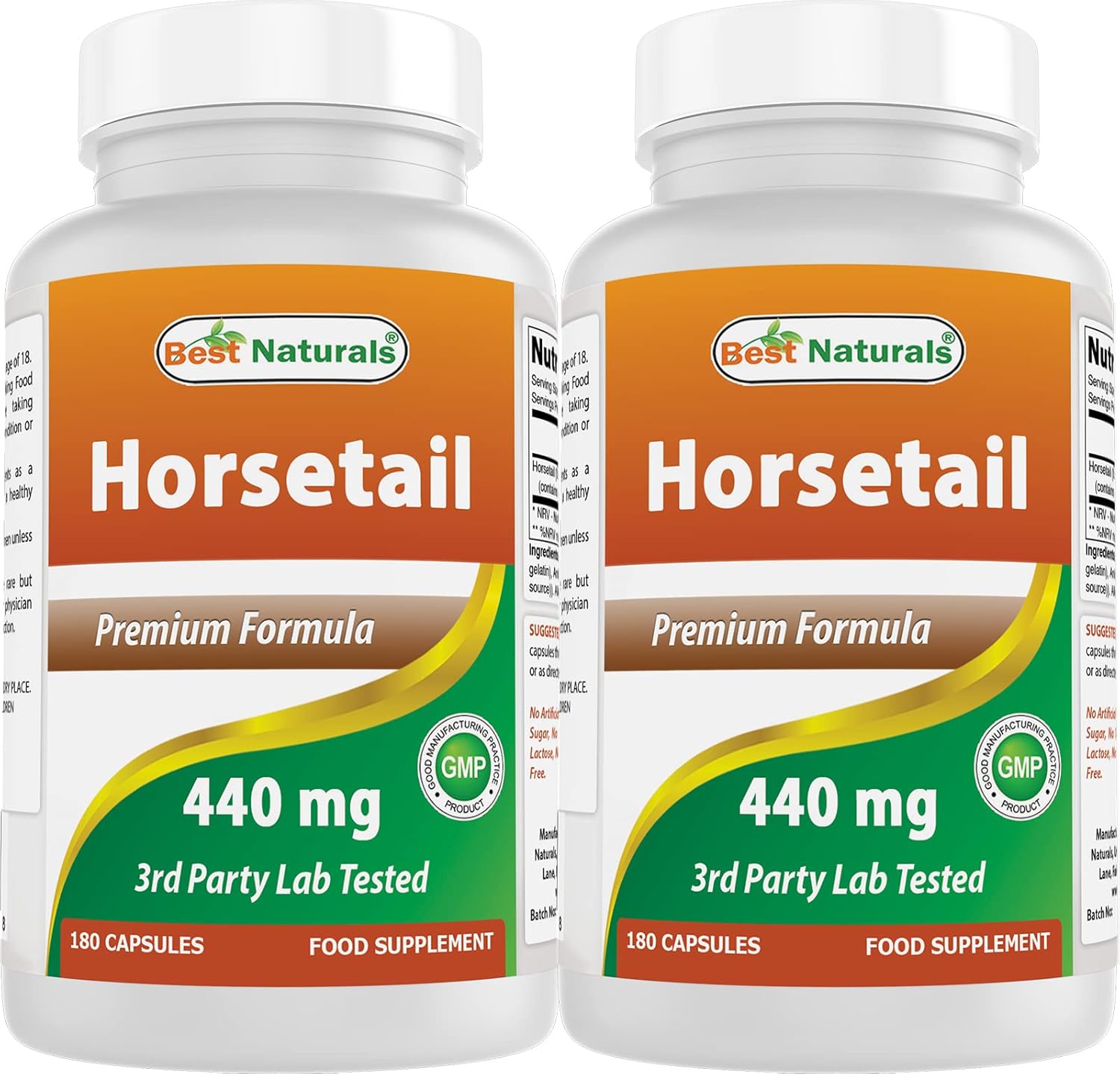 Best Naturals Horsetail 440 mg 180 Capsules (180 Count (Pack of 2))