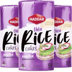 Haddar Wholegrain Rice Cakes 4.2oz (3 Pack) Made From Brown Rice | All Natural, Gluten Free, Vegan, Non GMO | Low Fat & Low Calorie | Zero Sugar | Certified Kosher (including Passover)