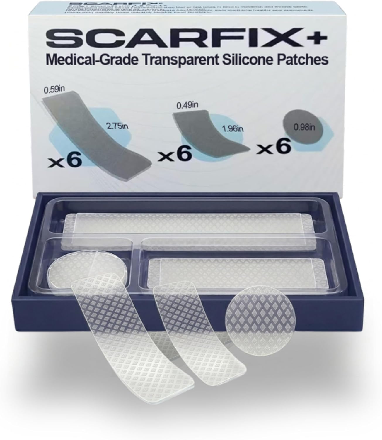 Silicone Scar Patches | Medical-Grade & Hypoallergenic Scar Care for Surgery, C Section Recovery, Keloids, Burns & Stretch Marks | 18 Pre-Cut Flexible Acne Scar Strips