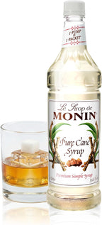 Monin - Pure Cane Syrup, Pure and Sweet, Great for Coffee, Tea, and Specialty Cocktails, Gluten-Free, Non-GMO (1 Liter)