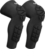 Padded Knee & Shin Guards Calf Pads Protector Compression Leg Sleeve Knee Brace for Football Basketball Volleyball Soccer Baseball for Youth Adult (1 Pair)