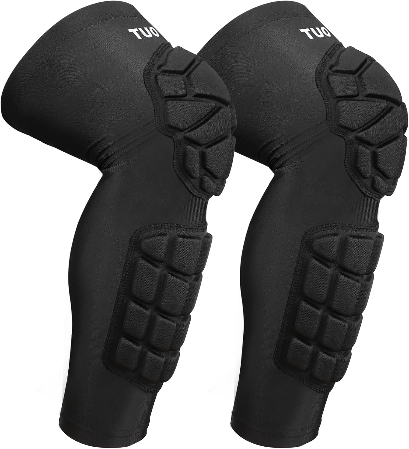Padded Knee & Shin Guards Calf Pads Protector Compression Leg Sleeve Knee Brace for Football Basketball Volleyball Soccer Baseball for Youth Adult (1 Pair)