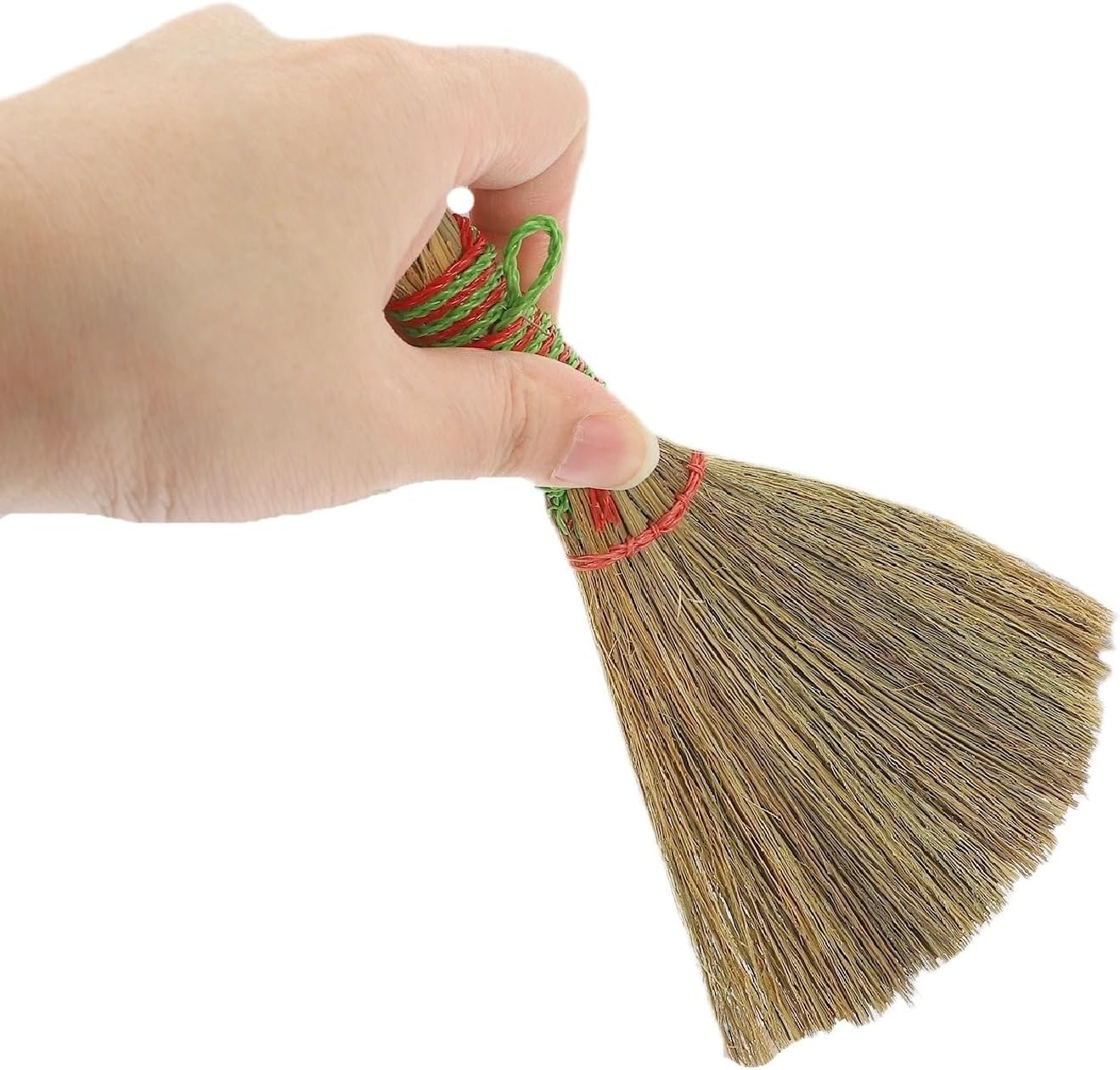 Witch Altar Broom, Wicca Brush DIY Craft Jewelry Making Pendant Wiccan Ritual Altar Witches Broom Handmade Mane Broomstick for Ceremonial Wall Decor 14cm