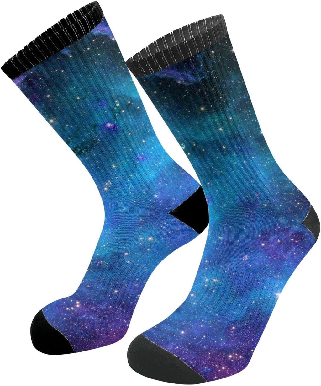 MOLIAN Athletic Crew Cushion Socks Unisex Breathable Mid-Calf Socks for Running Workout