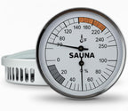 Mechanical Sauna Thermometer Hygrometer, Stainless Steel & Fog-Resistant Glass, 2-in-1 Temperature (70–250°F) and Humidity (0–100%) Gauge