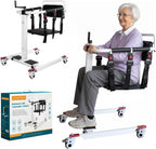 Eosprim Patient Lift Transfer Chair, Wheelchair to Car Transfer Devices, Shower Lift Aids for Elderly,Lightweight Foldable with Cushion - Patient with Padded backrest