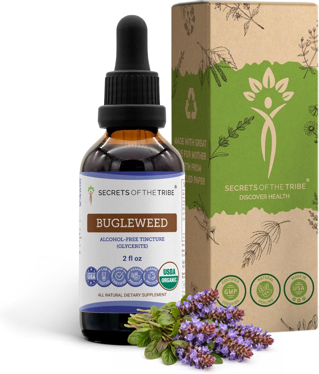 Bugleweed USDA Organic | Alcohol-FREE Extract, High-Potency Herbal Drops, Respiratory System | Made from 100% Certified Organic Bugleweed (Ze Lan, Lycopus Virginicus) Dried Herb (2 FL OZ)