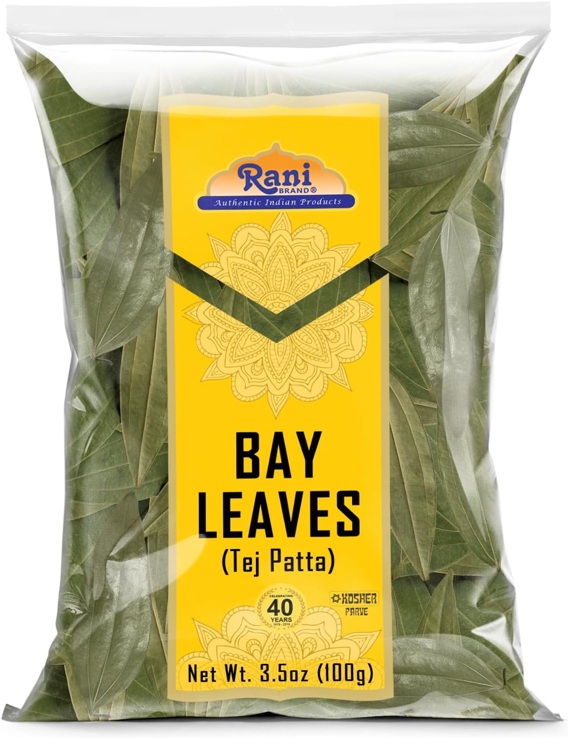 Rani Bay Leaf (Leaves) Whole Spice Hand Selected Extra Large 3.5oz (100g) ~ All Natural | Gluten Friendly | NON-GMO | Kosher | Vegan | Indian Origin (Tej Patta)