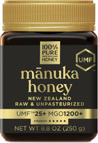 Manuka Honey UMF 25+ (MGO 1200+) 100% Pure New Zealand, Certified Ultra Premium Raw, 8.8 Oz (250g)