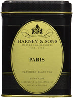 Harney & Sons Paris Black Tea | 4 oz Tin Loose Leaf | Fruity Vanilla & Caramel Blend with Hint of Lemony Bergamot