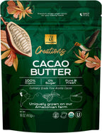 U Chocolate Organic Cacao Butter 16 oz, Fresh From Our Farm, Raw Food Grade Cocoa Butter, For Vegan Baking, Chocolate Making and more