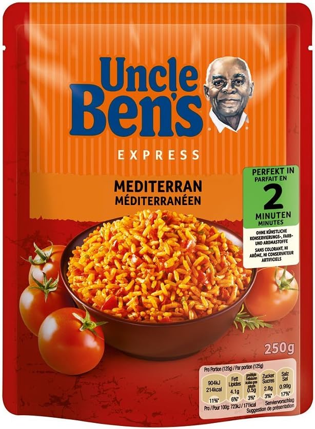 Uncle Bens Express Tomato and Basil Rice 250g