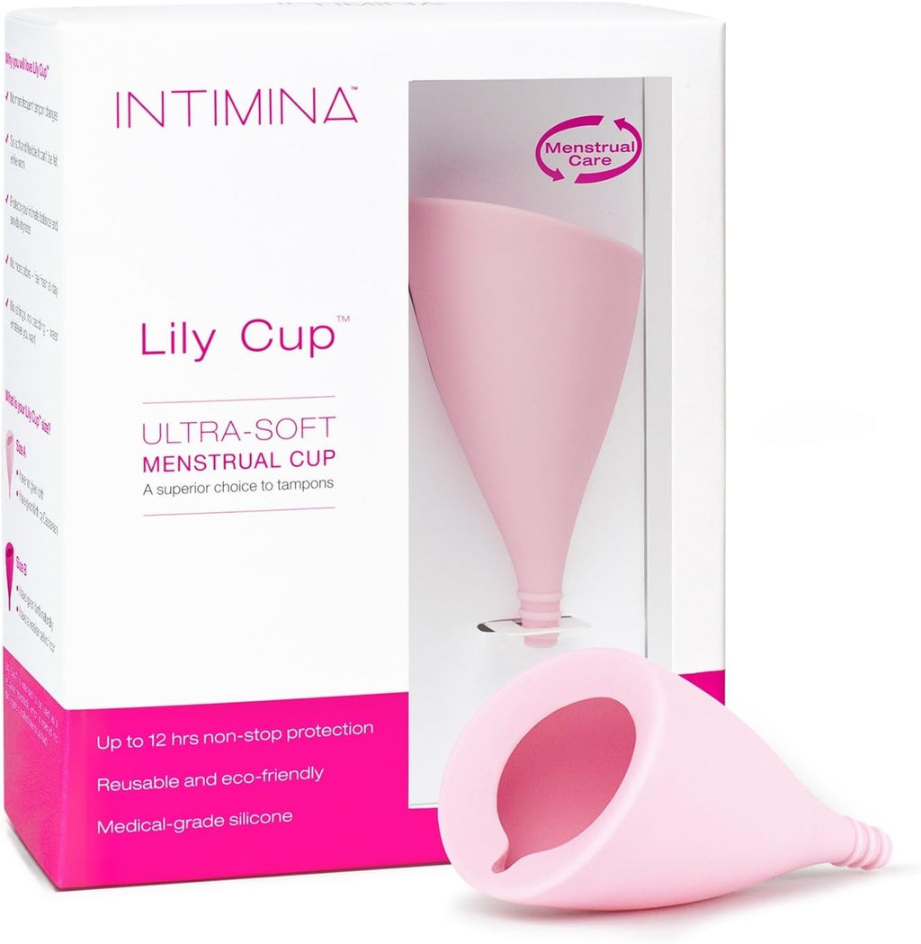 Intimina Lily Cup Size A - Ultra-Soft Menstrual Cup, Reusable Period Protection for up to 12 Hours, Medical-Grade Silicone Women’s Period Care