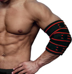 MANUEKLEAR Elbow Sleeves for Weightlifting, Adjustable Elbow Wraps for Weightlifting, Supportive Elbw Straps Brace for Lifting Weight Bodybuilding Powerlifting