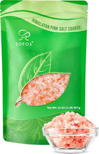 Soeos Himalayan Pink Salt Coarse Grain, 32 oz (2 Pound), Pink Himalayan Sea Salt, Rock Salt for Grinder Refill