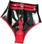 GOCTRN Latex Rubber Handsome Pink And Black Pants Shorts,Custom Colors,S