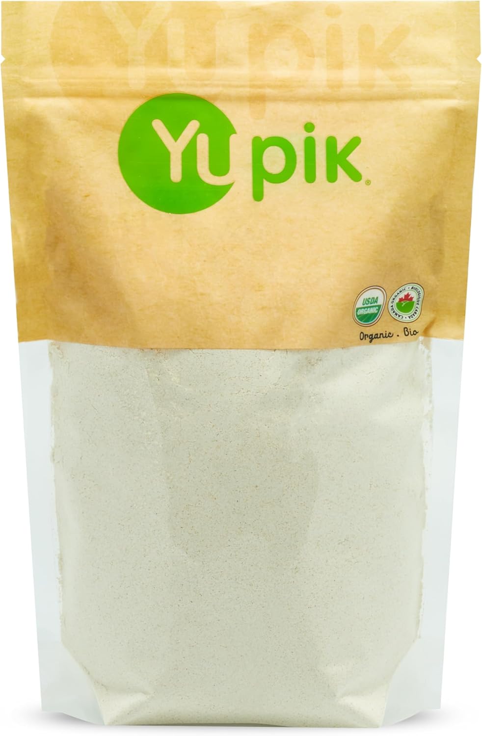 Yupik Organic Oat Flour, Gluten-Free, 2.2 lb (35.2 oz), Non-GMO, Vegan, Kosher, Finely Ground Whole Grain Oats, Salt-Free, Oil-Free, Fine Meal, Good Source of Fiber, Ideal for Baking & Cooking