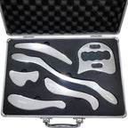 Stainless Steel Gua Sha Scraping Massage Tool Set - IASTM Tool Set- Great Soft Tissue Mobilization Tool Physical Therapy (AnTiexi02-6set)