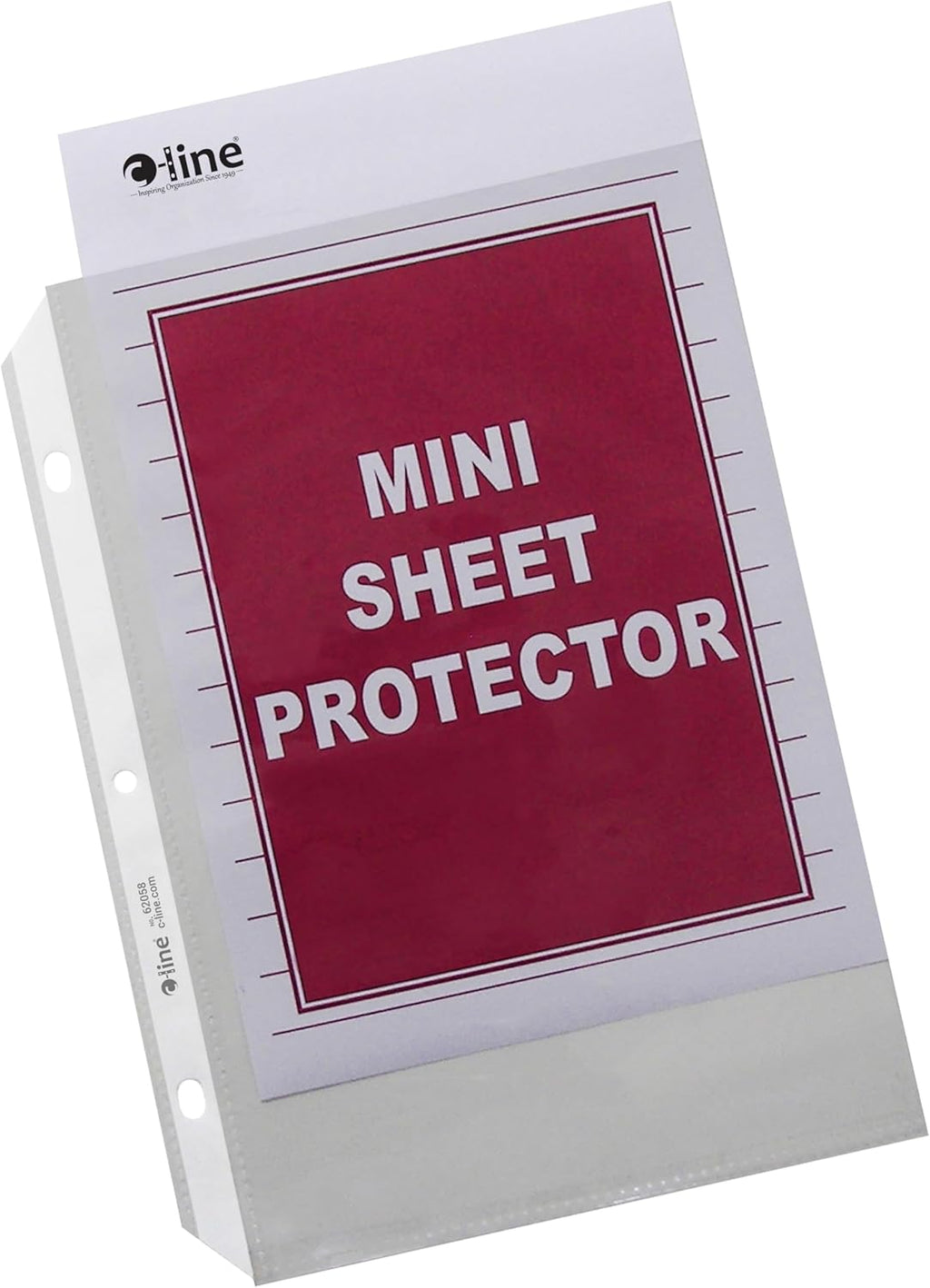 C-Line Top Loading Heavyweight Poly Sheet Protectors, Clear, Mini Size, 8.5 x 5.5 Inches, 50 per Box (62058)