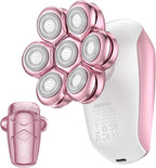 SHPAVVER Electric Razors for Women Legs: Rechargeable Electric Shavers for Body - Waterproof Wet Dry Hair Remover for Lady Face Underarms Public (Glossy Pink)