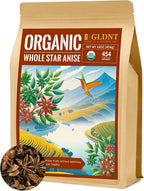 GLDNT Organic Star Anise, Whole Organic Star Anise for Cooking, Baking and Tea, Caffeine Free, 16oz