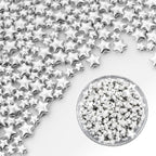 Dazzjoy Edible Silver Star Sugar Sprinkles, 4.23oz, Mix Size, Candy Star Sprinkles for Cake Decorations and Cupcake Toppers, Wedding Party Valentines Supplies