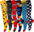 LEOSTEP Compression Socks for Women and Men Circulation, Knee High Stockings Support for Nurses, Cycling, Hiking, Running