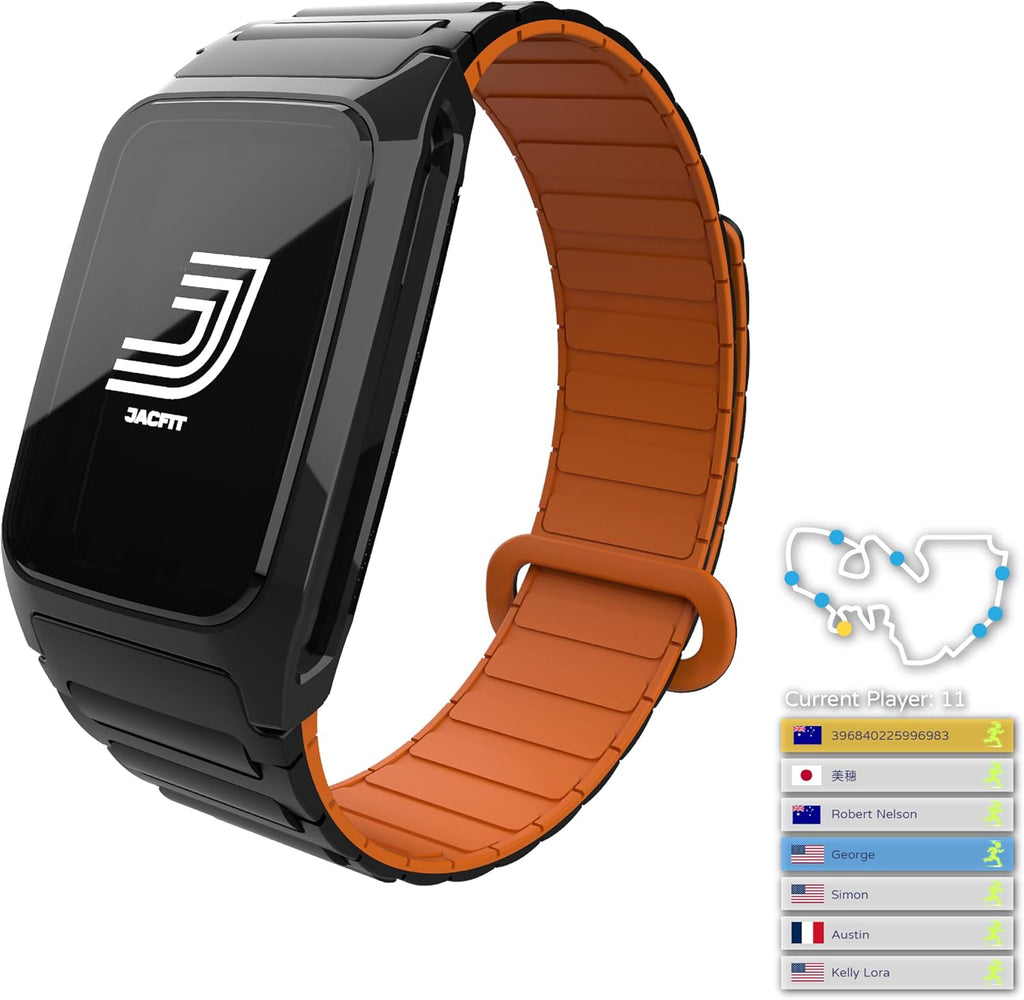 JMATE2 Smart Fitness Band, Train, Track & Compete in One System, Interactive Motion Training, 24/7 Activity, Heart Rate & Sleep, 100+ Sports Modes, No Subscription