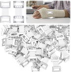 30 Pcs White Elastic Bandage Clips, Reusable Bandage Clips with Stretch Metal Clasps, Secure Fastening Clips for Fixing Various Bandages and Gauze, Bandaging Supplies