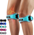 CAMBIVO Patella Tendon Knee Straps 2 Pack for Knee Pain Relief, Knee Brace for Women &Men with Extra Straps, Knee Support for Running, Hiking, Soccer, Basketball, Jumpers Knee, Tennis