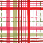 IHR Ideal Home Range Cocktail Napkins Disposable 3-Ply Paper Party Napkin Pack, 5" x 5", Merry Berry Plaid, 20-Count