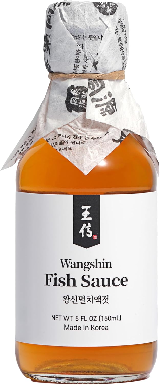 Wangshin Fish Sauce (5 fl oz) | Artisanal Korean Fish Sauce Aged 2 Years | Made with Just Anchovy & Salt | Non-GMO Project Verified | No Preservatives