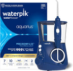 Waterpik Aquarius Water Flosser For Teeth Cleaning, Gums, Braces, Dental Care, Electric Power With 10 Settings, 7 Tips For Multiple Users And Needs, ADA Accepted, Blue WP-663, Packaging May Vary