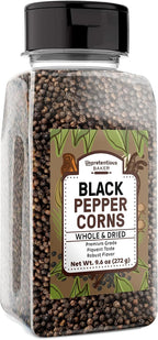 Unpretentious Whole Black Peppercorns, Pepper Mill & Grinder Refill (9.6 Ounce)