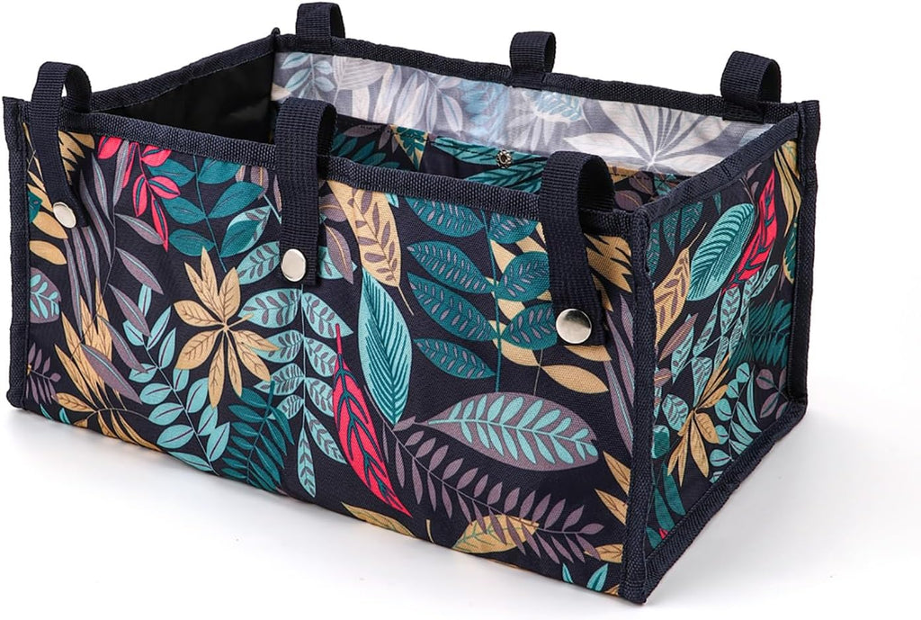 Walker Bag Under Seat for Four Wheel Rollator, Rollator Bag Tote Organizer Pouch Storage to Walkers for Senoirs, Walker Accessories (Maple leaf, medium)