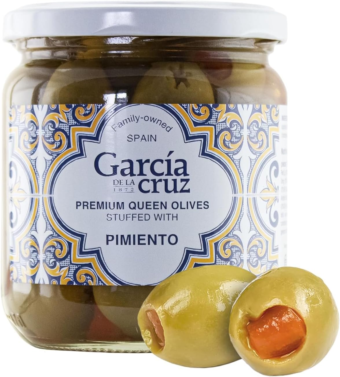 Pimiento Stuffed Olives, Garcia de la Cruz, 14 oz