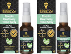 Bee and You Raw Honey Throat Spray, 100% Pure Propolis Extract, Immune Support, Sore Throat & Congestion Relief, Oral Health, Antioxidants, Natural, Keto, Paleo, Gluten-Free | 1 FL Oz (Pack of 2)