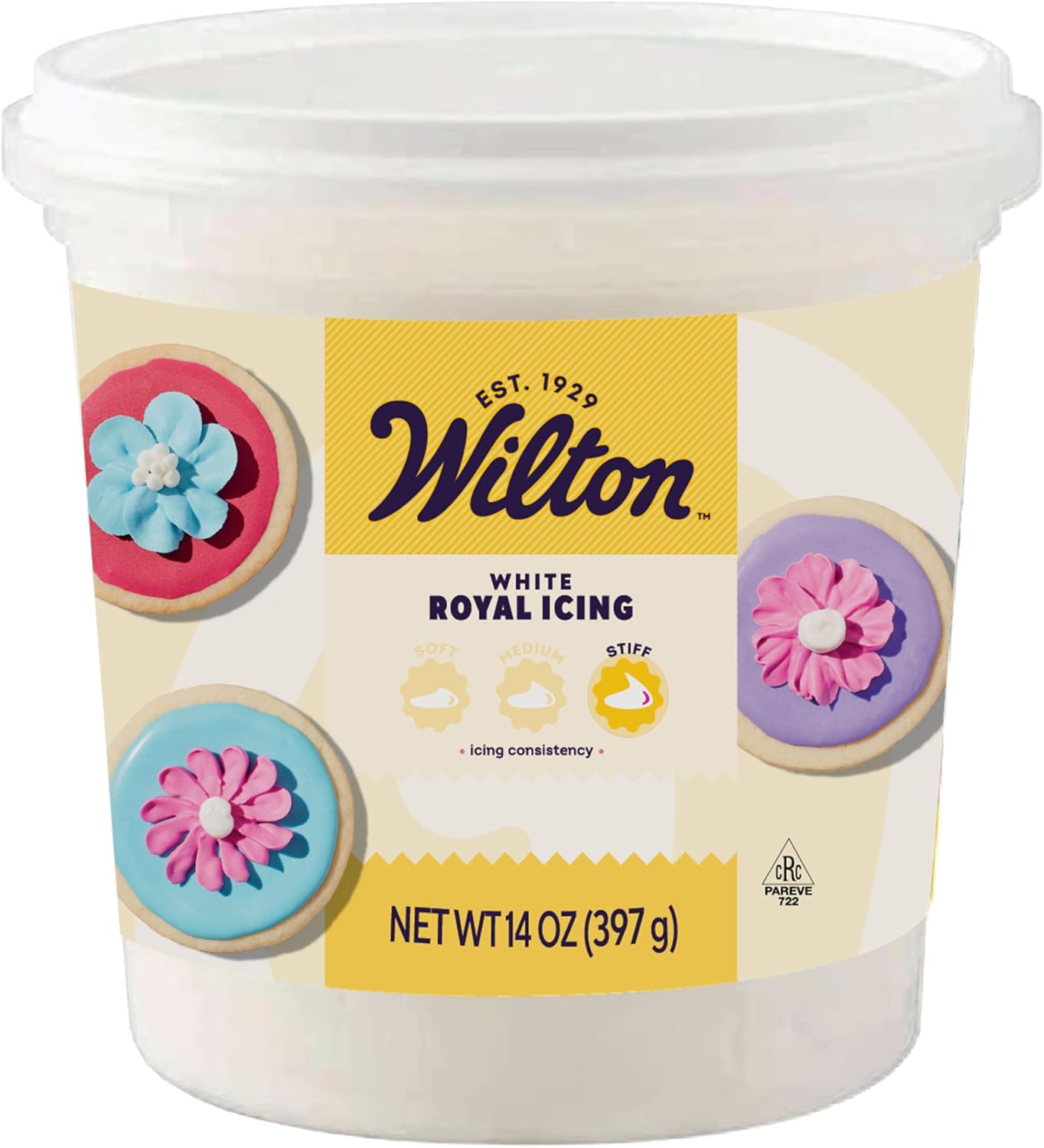 Wilton Royal Icing - For Cake, Cookie & Cupcake Decorating - Pre-Mixed & Ready to Use - Has a Stackable Finish - White, Stiff Consistency
